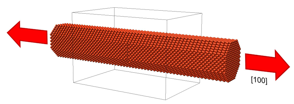 30. Stress-Strain Behavior of a Cu Nanowire — MD Internal Repository 0. ...